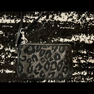 Velvet Leopard Coach Wristlet